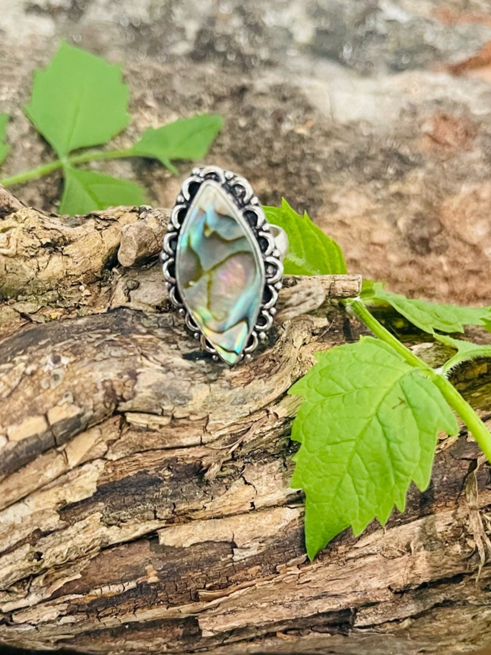 Abalone Shell 925 Sterling Silver Ring